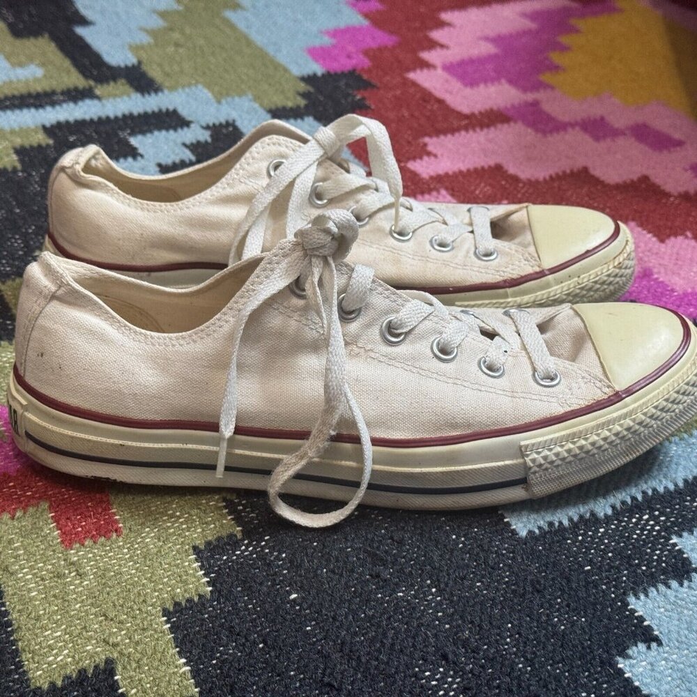 Converse All Star Unisex Low-Top, Lace-Up Sneaker, White, Women's 8 M7652